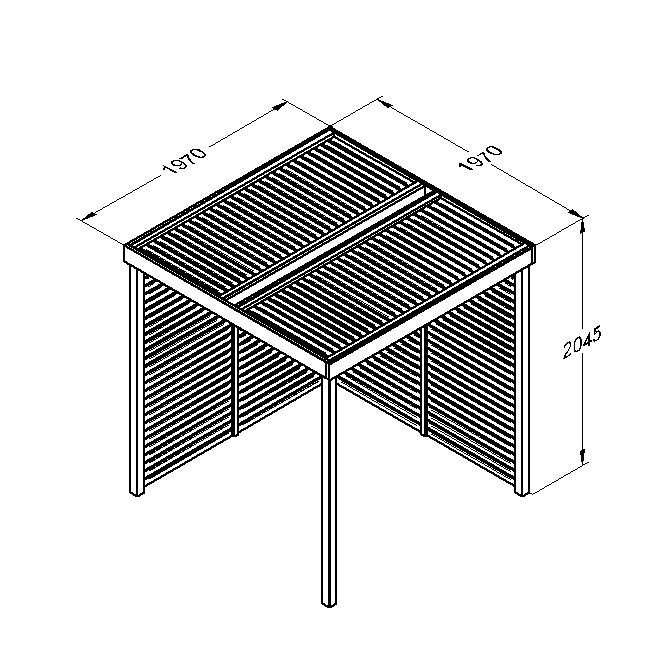 Modular Garden Pergola with 2 Side Panel Pack - Image 3
