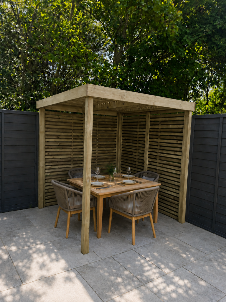 Modular Garden Pergola with 2 Side Panel Pack - Image 2