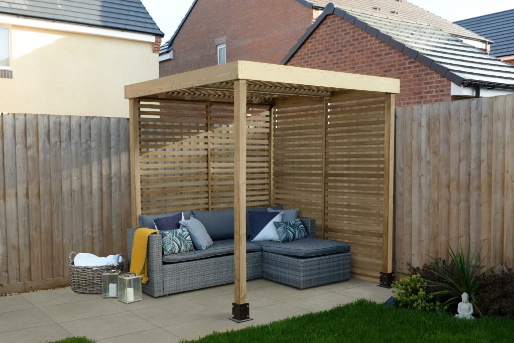 Modular Garden Pergola with 2 Side Panel Pack