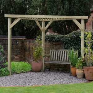 Slatted Corner Garden Pergola