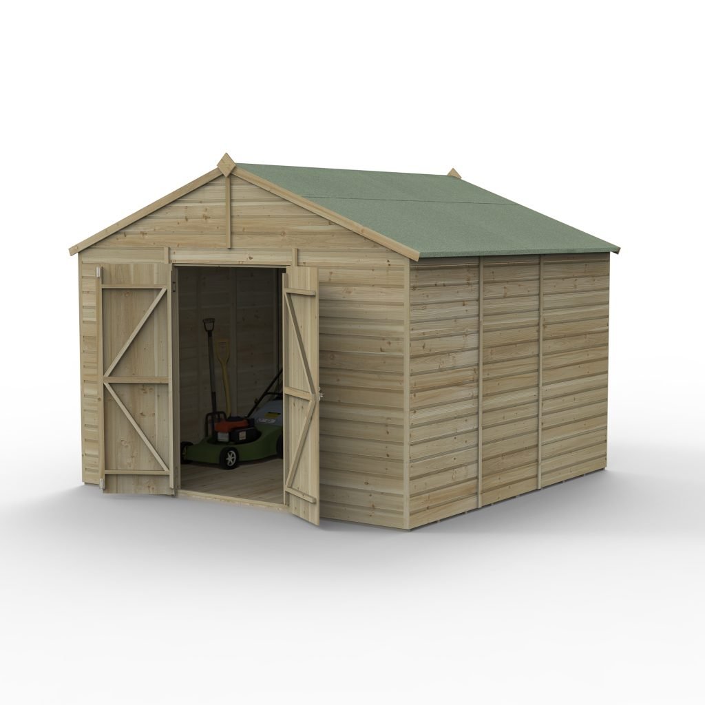 10 x 10 Beckwood Apex Shed with Double Doors (Windowless) - Image 2