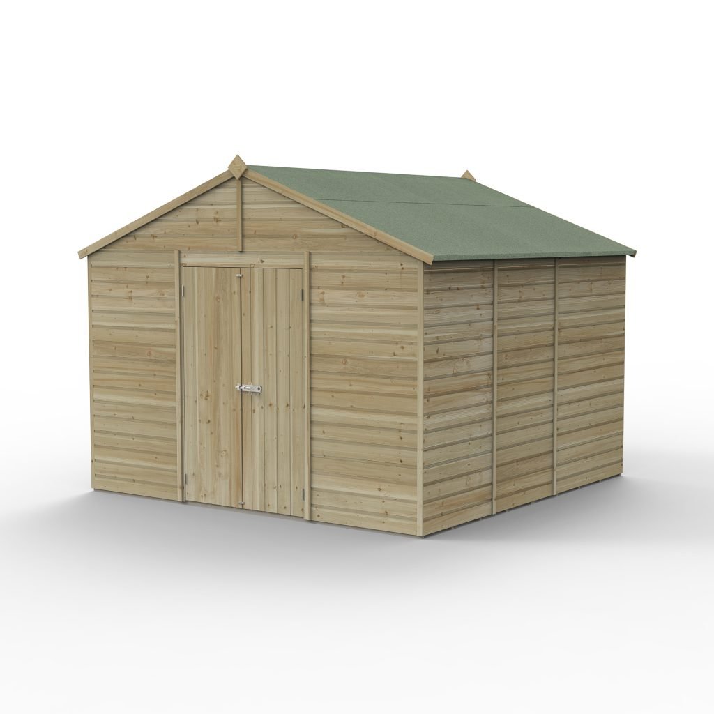 10 x 10 Beckwood Apex Shed with Double Doors (Windowless) - Image 3