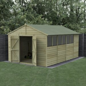 10 x 15 Beckwood Apex Shed with 6 Windows & Double Doors