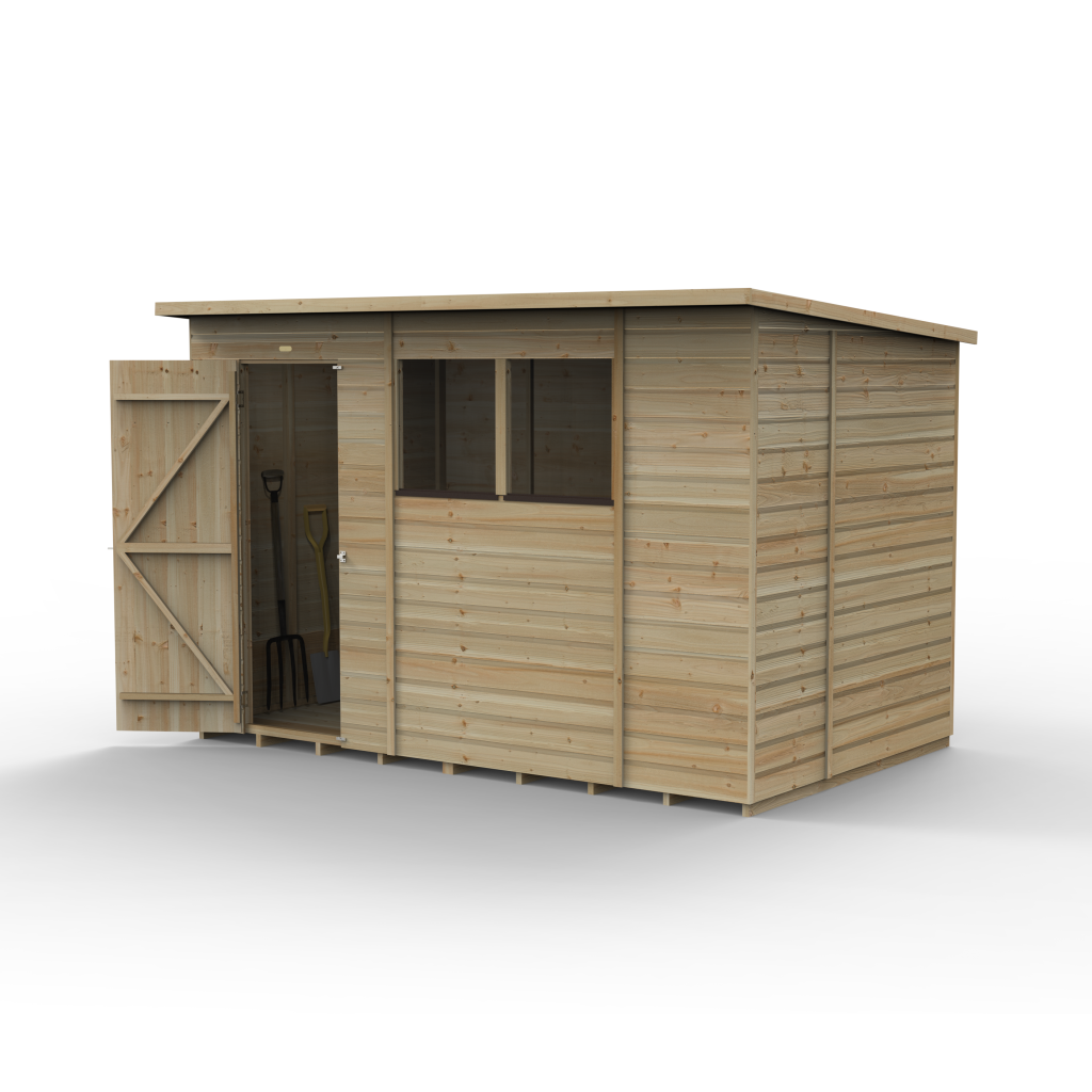 10 x 6 Beckwood Pent Shed with 2 Windows - Image 2