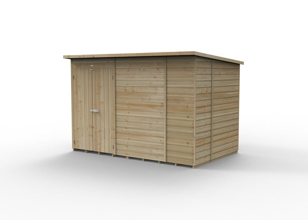 10 x 6 Beckwood Pent Shed with Double Doors (Windowless) - Image 2
