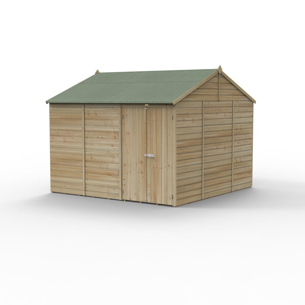 10 x 10 Beckwood Reverse Apex Shed with Double Doors (Windowless) - Image 3
