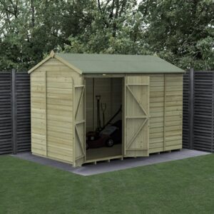 10 x 6 Beckwood Reverse Apex Shed with Double Doors (Windowless)