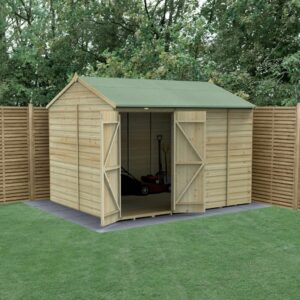10 x 8 Beckwood Reverse Apex Shed with Double Doors (Windowless)