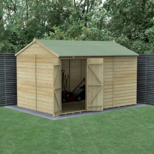 12 x 8 Beckwood Reverse Apex Shed with Double Doors (Windowless)
