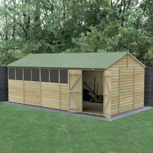 20 x 10 Beckwood Reverse Apex Shed with 8 Windows & Double Doors