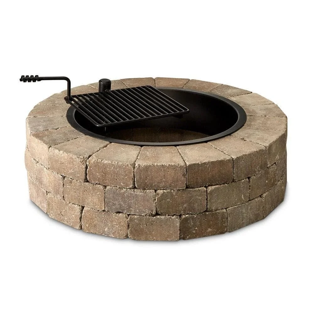 Necessories Wood Burning Fire Pit Kit 48″ w/ Cooking Grate, Concretes in Santa Fes - Image 5