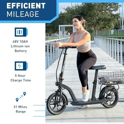 Hiboy MAX Pro Electric Scooter, 46.6 Mi Long Range, 22 MPH Power by 650W MAX Motor, 11” Pneumatic Tires, Split Hub Design, Dual Suspensions, 265lbs MAX Load, Commuting Electric Scooters for Adults - Image 5
