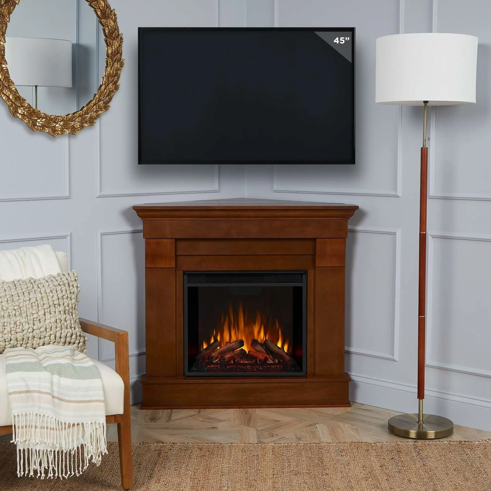 Real Flame Chateau Corner Electrics Fireplace. - Image 6