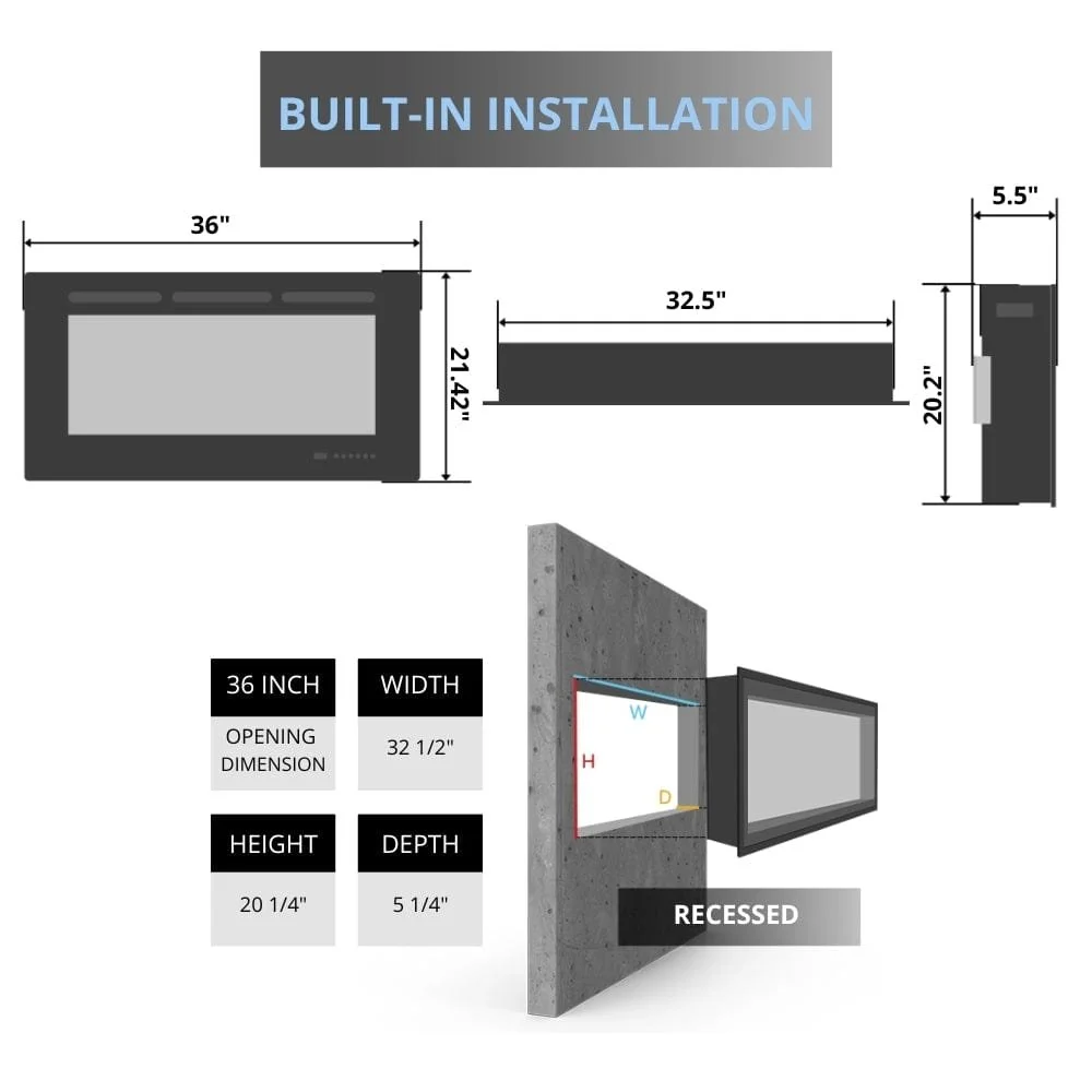 Touchstone Sideline 36-inch Electric Fireplaces. - Image 5