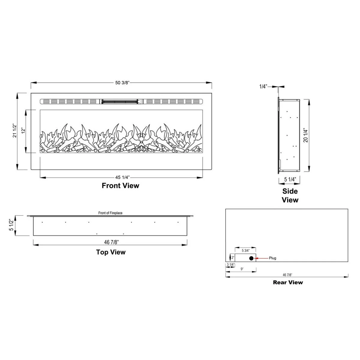 Touchstone Sideline Wall Mount Electrics Fireplaces - Image 6