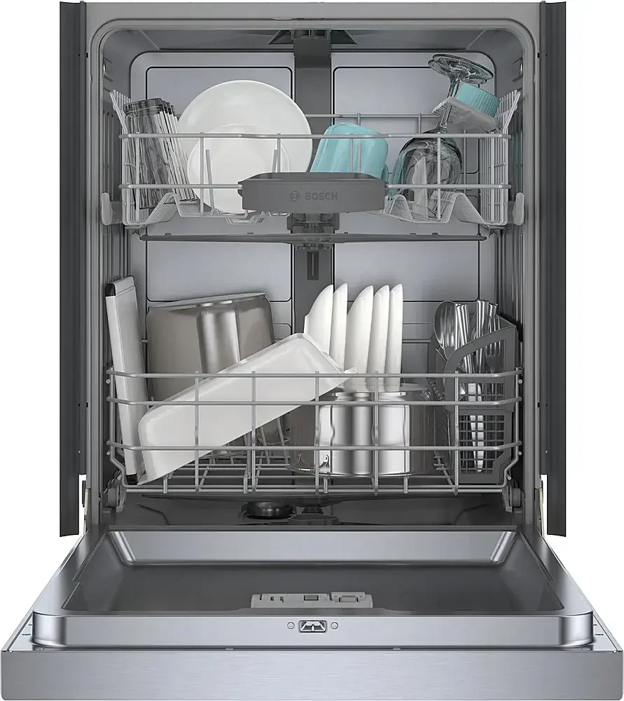 Bosch – 100 Series 24″ Front Control Smarts Built-In Hybrid Tub Dishwashers with PureDry, 50 dBA – Stainless Steel - Image 3