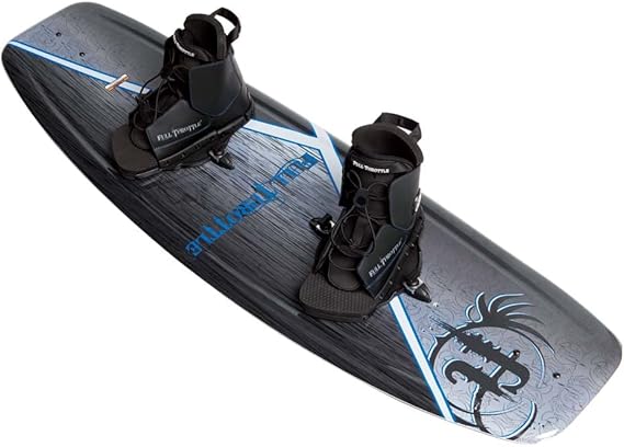Full Throttle Aqua Extreme Wakeboard Kit – Black/Blue, 55.1 x 21.6-Inch (140 cm x 42 cm)