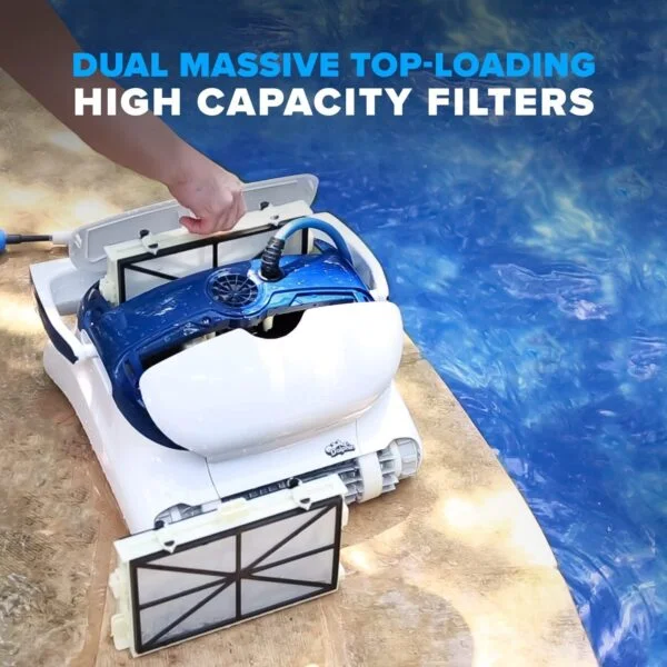Dolphin Sigma Robotic Pool Cleaner (2024 Model) — Wi-Fi, App, Gyroscope, Weekly Timer, Waterline Cleaning & Massive Top-Loading Ultra-Fine and Standard Filters for In-Ground Swimming Pools up to 50ft - Image 4