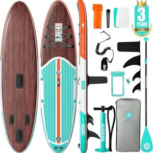 Niphean 10'6" Inflatable Stand Up Paddle Board – Anti-Slip EVA Deck with Complete SUP Accessories