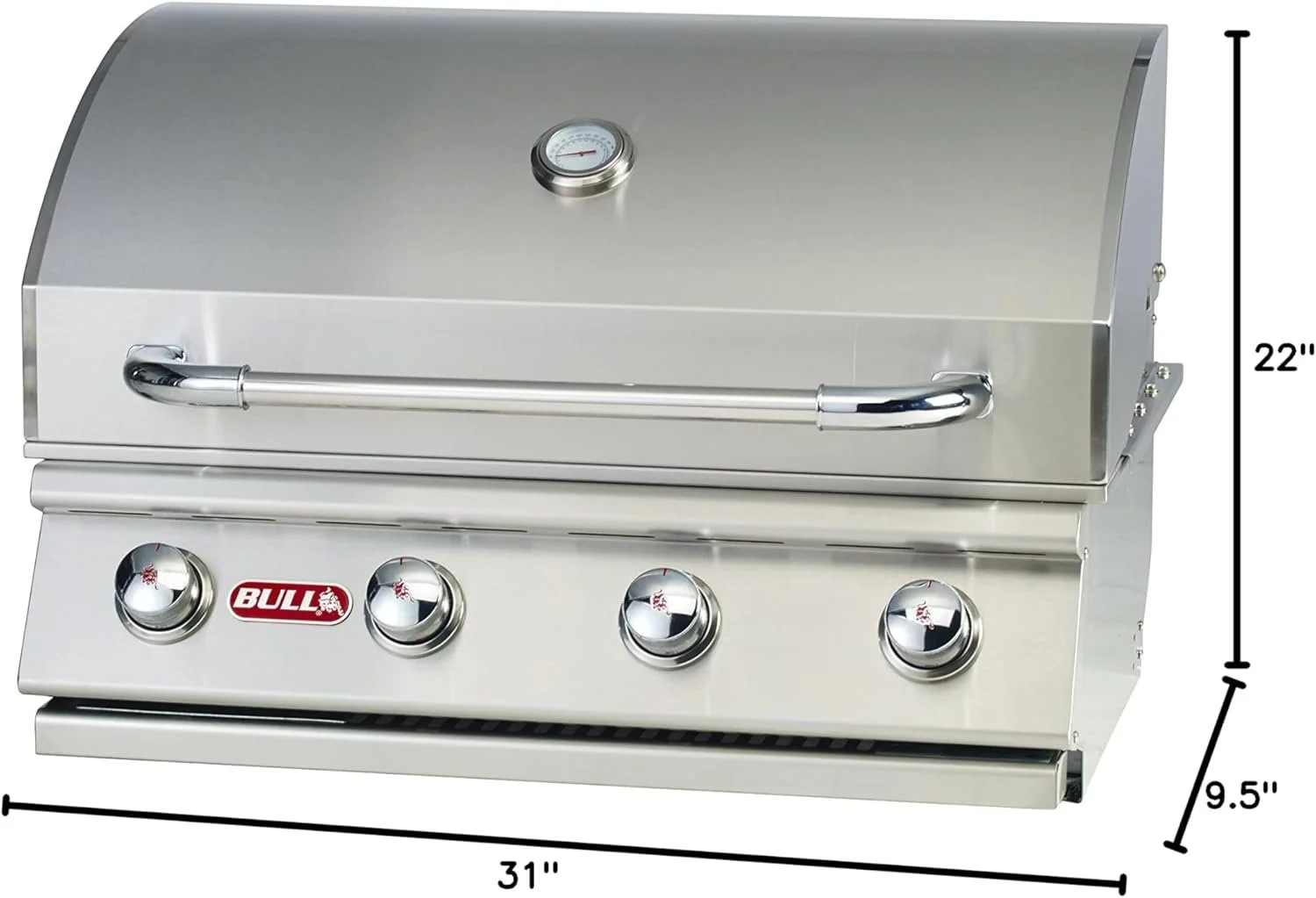 Bull Outlaw 30 inch 4 Burner Built in Natural Gas Grill - Image 3