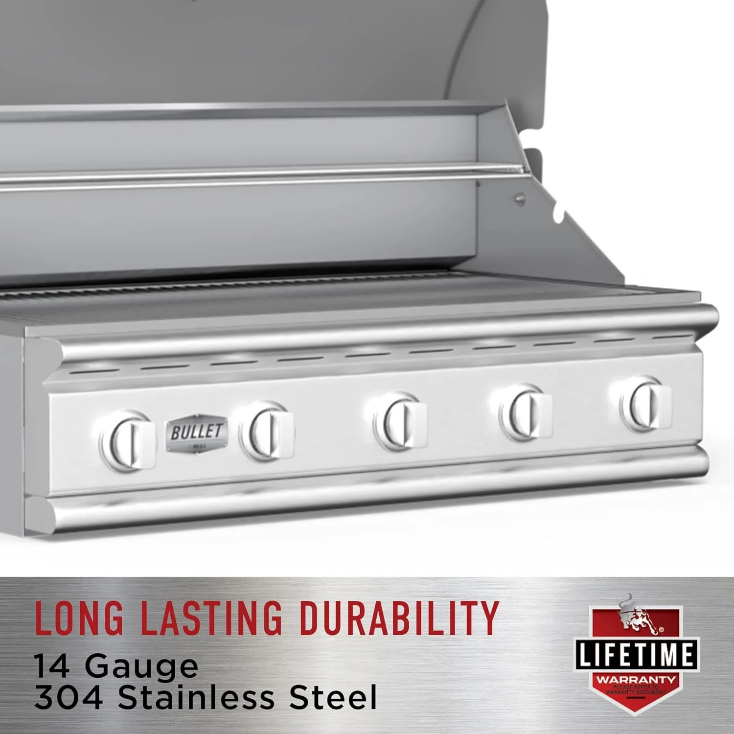 Bull Outlaw 30 inch 4 Burner Built in Natural Gas Grill - Image 2