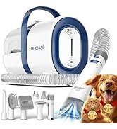 oneisall Dog Vacuum & Dryer for Shedding Grooming, 8 in 1 Dog Grooming Kit with Metal Blade Pet Clippers, Adjustable Speed and Temperature Control Blower - Image 5