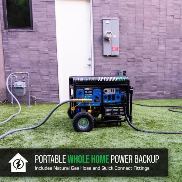 DuroMax XP13000HXT 13,000 Watt Electric Start Tri-Fuel Portable Generator w/ CO Alert - Image 3