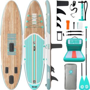 Niphean 10'6" Inflatable Stand Up Paddle Board – Anti-Slip EVA Deck with SUP Accessories
